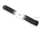 Delock Geflechtschlauch mit Klettverschluss 5 m x 32 mm schwarz