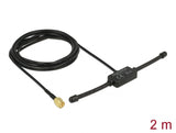 Delock ISM 433 MHz Antenne SMA Stecker 3 dBi omnidirektional starr schwarz Klebemontage