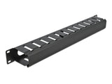 Delock 19″ Kabelmanagement Rangierpanel mit 2 Öffnungen 1 HE schwarz