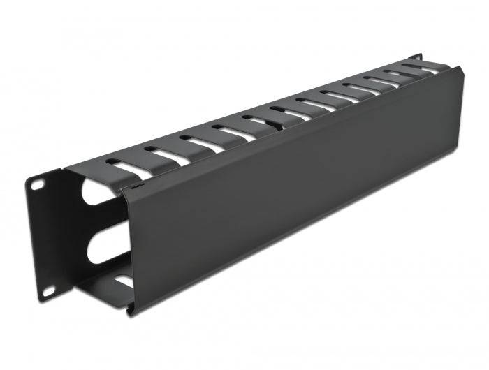 Delock 19″ Kabelmanagement Rangierpanel mit 4 Öffnungen 2 HE schwarz