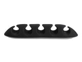 Delock Kabelhalter mit 5 Durchführungen selbstklebend Set 6 Stück schwarz / weiß