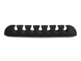 Delock Kabelhalter mit 7 Durchführungen selbstklebend Set 6 Stück schwarz