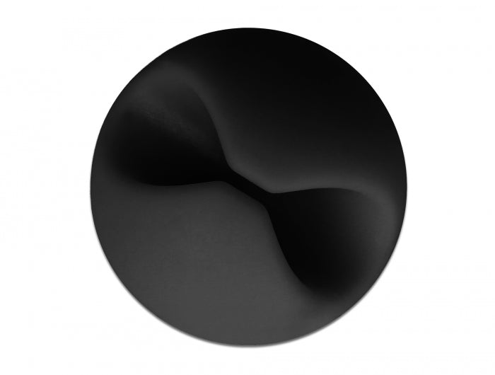 Delock Kabelhalter Set selbstklebend 6 Stück schwarz