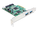 Delock PCI Express x4 Karte > 2 x extern USB 3.0 + 2 x intern SATA 6 Gb/s
