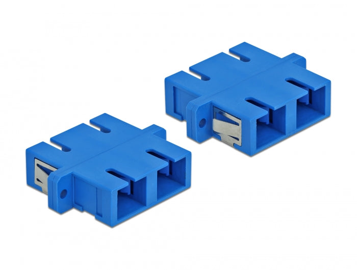 Delock LWL Kupplung SC Duplex Buchse zu SC Duplex Buchse Singlemode 4 Stück blau
