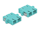 Delock LWL Kupplung SC Duplex Buchse zu SC Duplex Buchse Multimode 4 Stück hellblau