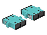 Delock LWL Kupplung SC Duplex Buchse zu SC Duplex Buchse Multimode 4 Stück hellblau