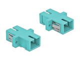 Delock LWL Kupplung SC Simplex Buchse zu SC Simplex Buchse Multimode 4 Stück hellblau