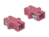 Delock LWL Kupplung SC Simplex Buchse zu SC Simplex Buchse Multimode 4 Stück violett