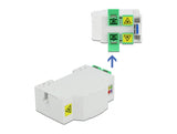 Delock LWL Anschlussdose für Hutschiene 4 x SC Simplex oder LC Duplex