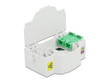 Delock LWL Anschlussdose für Hutschiene 4 x SC Simplex oder LC Duplex