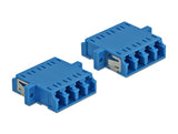 Delock LWL Kupplung LC Quad Buchse zu LC Quad Buchse Singlemode 2 Stück blau