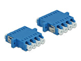 Delock LWL Kupplung LC Quad Buchse zu LC Quad Buchse Singlemode 2 Stück blau