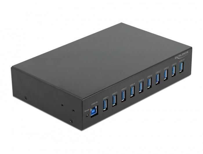 Delock 10″ Industrie Hub 10 x USB 3.2 Gen 1 Typ-A