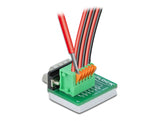 Delock D-Sub 9 Stecker zu Terminalblock mit Drucktaster vertikal