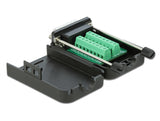 Delock D-Sub15 Stecker zu Terminalblock mit Gehäuse