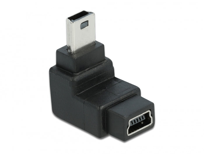 Delock Adapter USB-B mini 5 Pin Stecker zu Buchse 90°gewinkelt