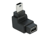 Delock Adapter USB-B mini 5 Pin Stecker zu Buchse 90°gewinkelt