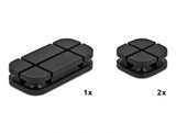 Delock Kabelhalter Kombi Set 3 Stück schwarz