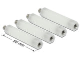 Delock Abstandshalter M5 x M4, Sechskant, Innen / Außen, 50 mm natur 4 Stück