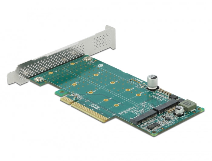 Delock PCI Express x8 Karte zu 2 x intern NVMe M.2 Key M - Bifurcation - Low Profile Formfaktor