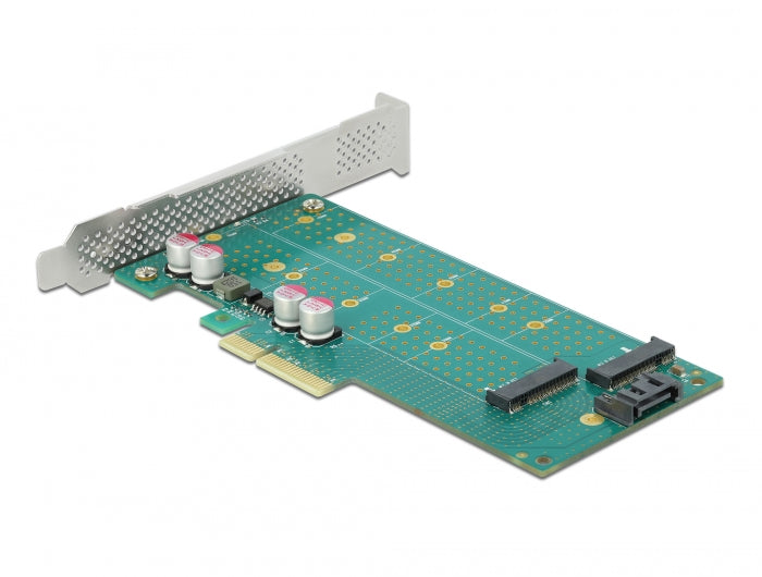 Delock PCI Express x4 Karte zu 1 x M.2 Key B + 1 x NVMe M.2 Key M - Low Profile Formfaktor