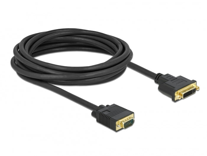 Delock Kabel DVI 24+5 Buchse zu VGA Stecker 5 m
