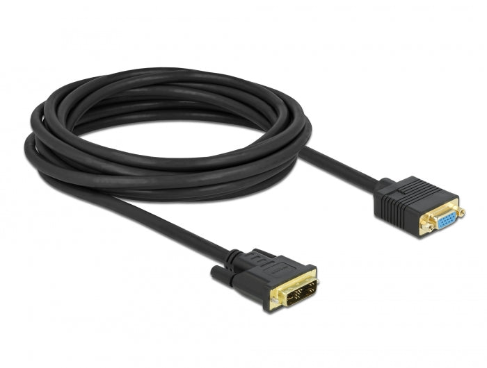 Delock Kabel DVI 12+5 Stecker zu VGA Buchse 5 m