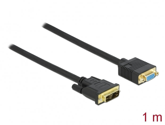 Delock Kabel DVI 12+5 Stecker zu VGA Buchse 1 m