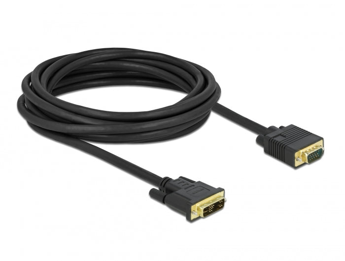 Delock Kabel DVI 12+5 Stecker zu VGA Stecker 5 m