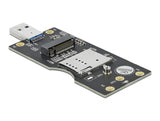 Delock USB 3.0 Konverter Typ-A Stecker zu M.2 Key B mit SIM Slot