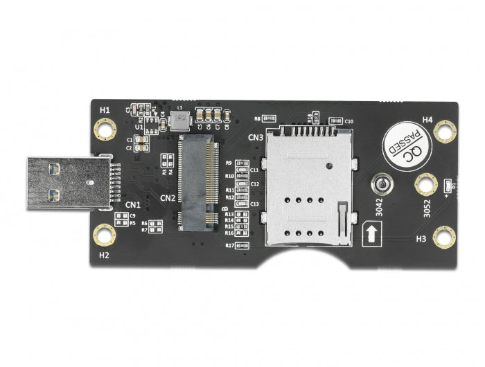 Delock USB 3.0 Konverter Typ-A Stecker zu M.2 Key B mit SIM Slot