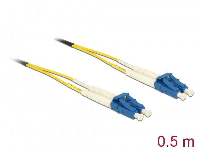 Delock Kabel Lichtwellenleiter LC > LC Singlemode OS2 0,5 m