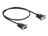 Delock RS-232 Kabel Seriell D-Sub9 Stecker zu Buchse mit schmalem Steckergehäuse 0,5 m