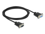 Delock RS-232 Kabel Seriell D-Sub9 Stecker zu Buchse mit schmalem Steckergehäuse 2 m