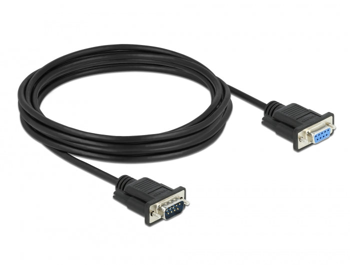 Delock RS-232 Kabel Seriell D-Sub9 Stecker zu Buchse mit schmalem Steckergehäuse 4 m