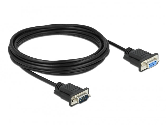 Delock RS-232 Kabel Seriell D-Sub9 Stecker zu Buchse mit schmalem Steckergehäuse 5 m