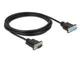 Delock RS-232 Kabel Seriell D-Sub9 Stecker zu Buchse mit schmalem Steckergehäuse 3 m
