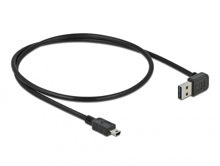 Delock Kabel EASY-USB 2.0 Typ-A Stecker gewinkelt oben / unten > USB 2.0 Typ Mini-B Stecker 0,5 m