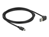 Delock Kabel EASY-USB 2.0 Typ-A Stecker gewinkelt oben / unten > USB 2.0 Typ Mini-B Stecker 2 m