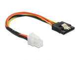 Delock Kabel P4 4 Pin Stecker > SATA 15 Pin Buchse 20 cm