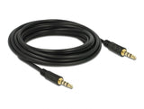 Delock Klinkenkabel 3,5 mm 4 Pin Stecker zu Stecker 5 m schwarz