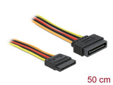 Delock Verlängerungskabel Power SATA 15 Pin Stecker > SATA 15 Pin Buchse 50 cm