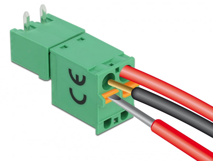 Delock Terminalblock Set für Platine 2 Pin 5,08 mm Rastermaß horizontal