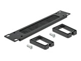 Delock 10″ Kabelmanagement Bürstenleiste mit 2 Bügeln 1 HE schwarz