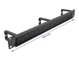 Delock 19″ Kabelmanagement Bürstenleiste mit 3 Bügeln 1 HE schwarz