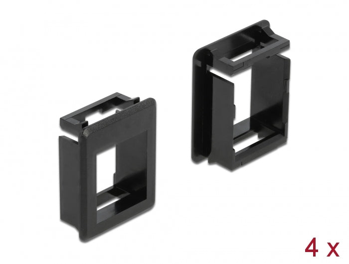 Delock Keystone Halterung für Gehäuse 4 Stück schwarz