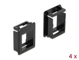 Delock Keystone Halterung für Gehäuse 4 Stück schwarz