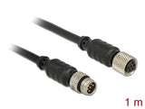 Delock M8 Sensor- / Aktorverlängerungskabel 6 Pin Stecker zu 6 Pin Buchse wasserdicht 1 m