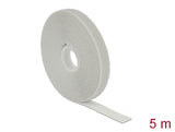Delock Klettband auf Rolle L 5 m x B 13 mm grau
